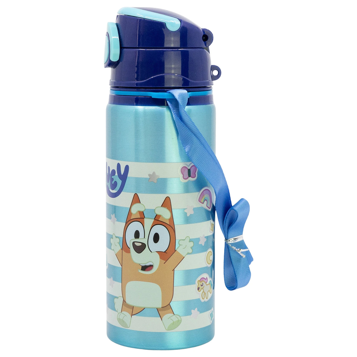 Botella de Aluminio Bluey con Correa de Transporte
