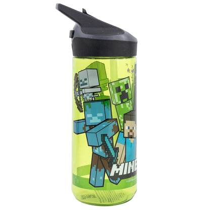Botella Ecozen Premium Minecraft con Asa y Popote