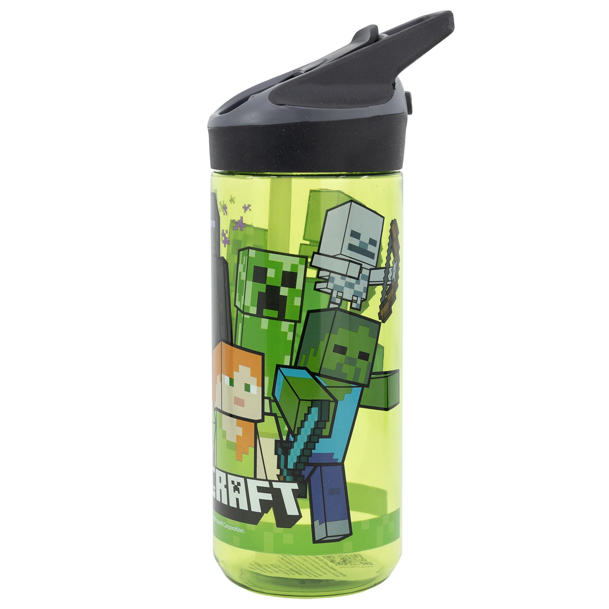 Botella Ecozen Premium Minecraft con Asa y Popote
