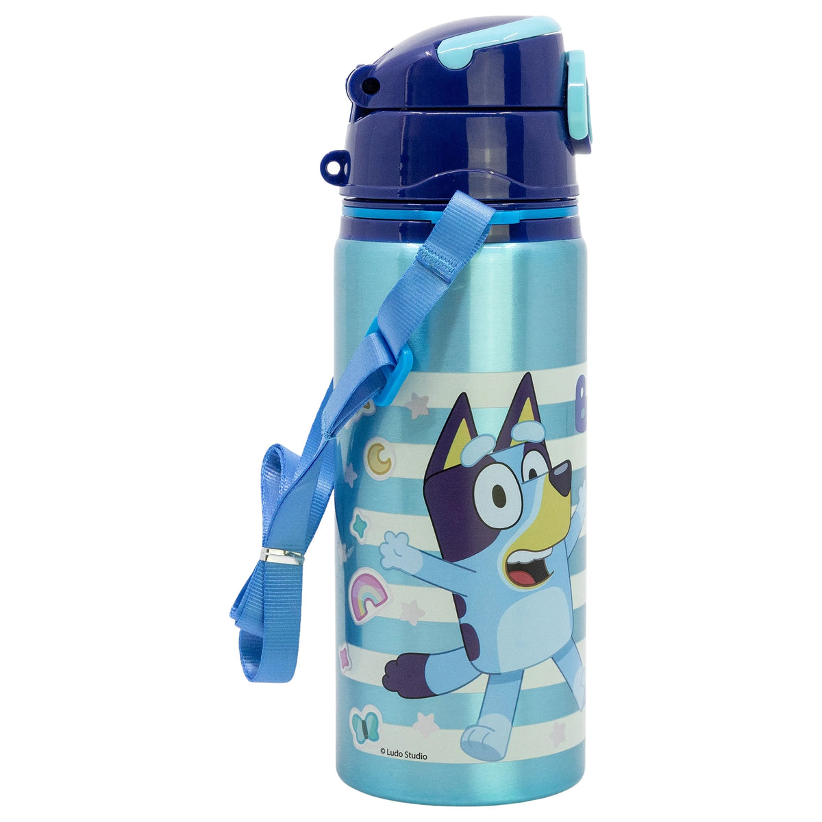 Botella de Aluminio Bluey con Correa de Transporte
