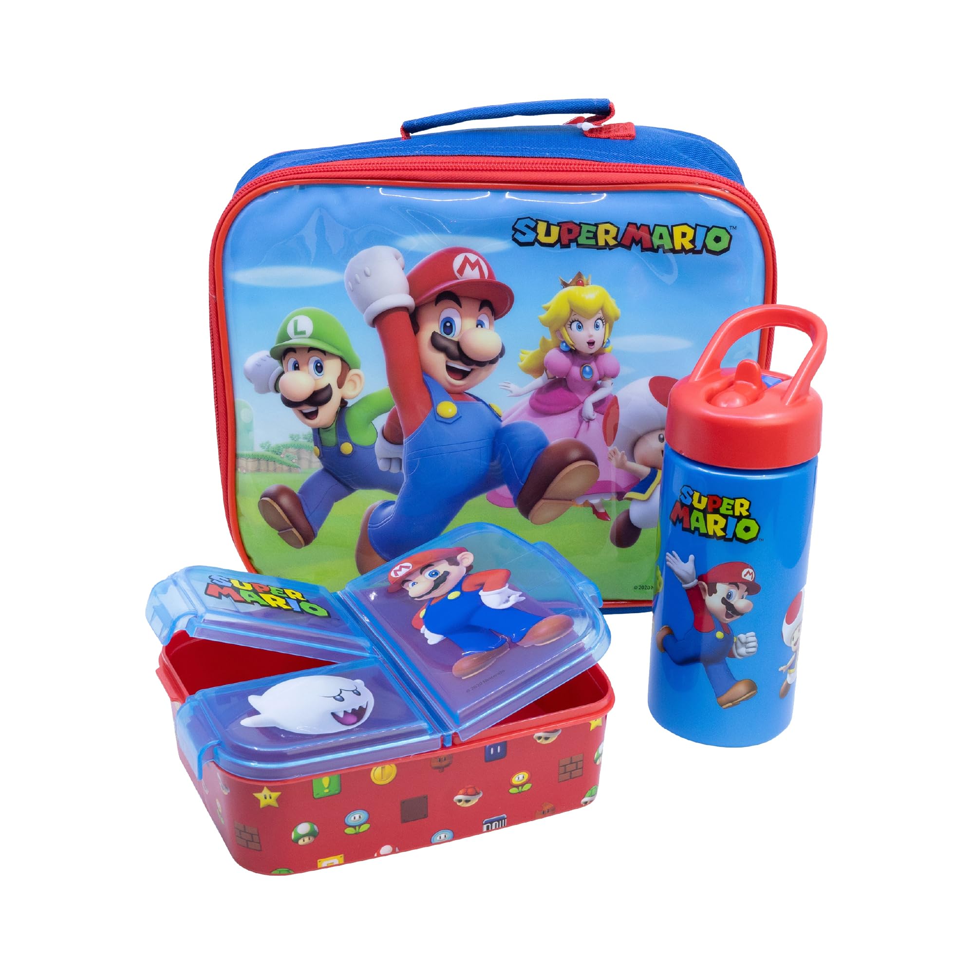 Stor – Set Regreso a Clases Minecraft 3 Piezas | Lonchera Térmica + Sandwichera XL con Compartimentos + Botella 420 ml | Producto Oficial | Libre de BPA