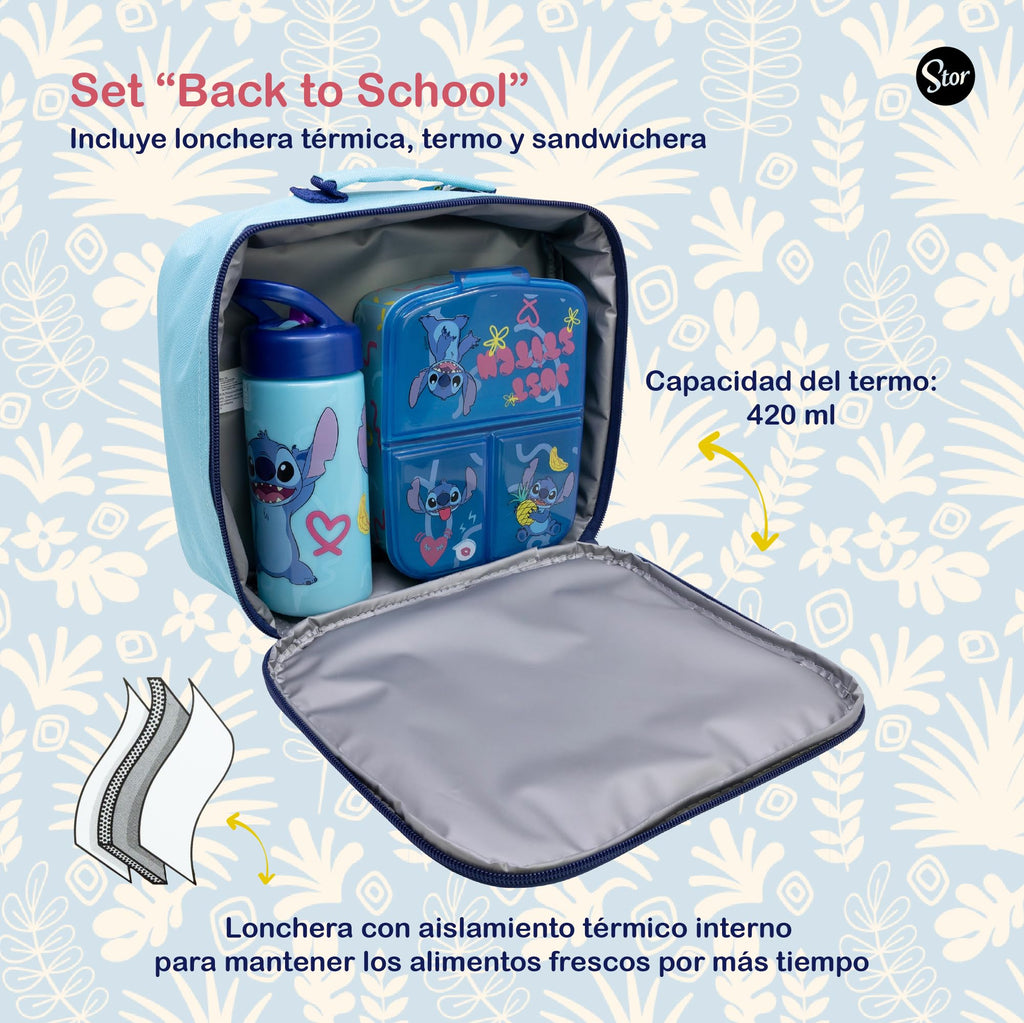 Stor – Set Regreso a Clases Minecraft 3 Piezas | Lonchera Térmica + Sandwichera XL con Compartimentos + Botella 420 ml | Producto Oficial | Libre de BPA
