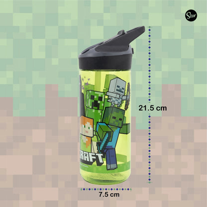 Botella Ecozen Premium Minecraft con Asa y Popote