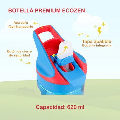 Botella Ecozen Premium Super Mario con Asa y Popote