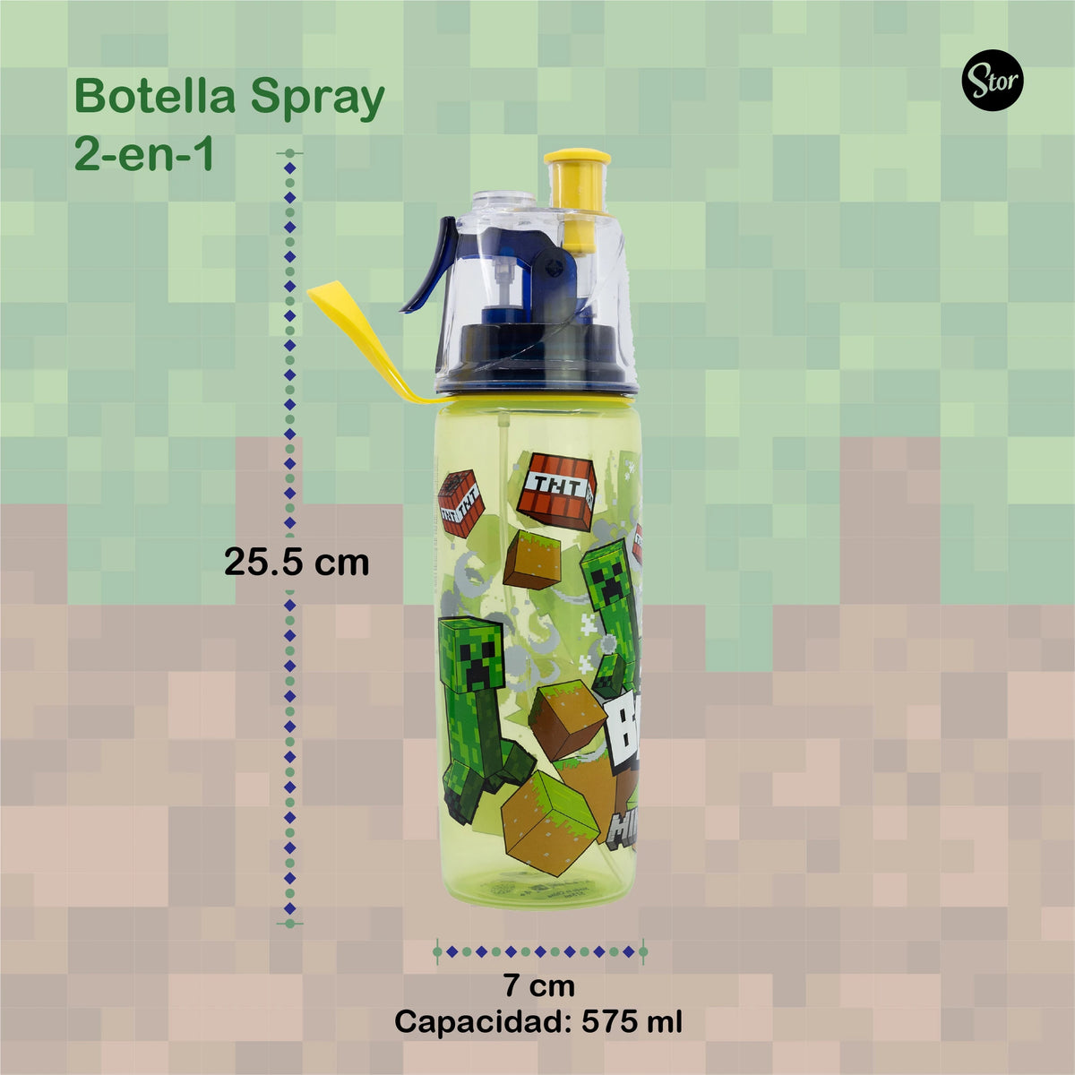 Botella Spray Minecraft con Sorbete y Nebulizador