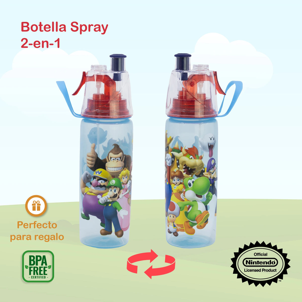 Botella Spray Super Mario con Sorbete y Nebulizador