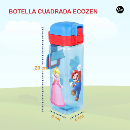 Botella Ecozen Square Super Mario con Cierre de Seguridad