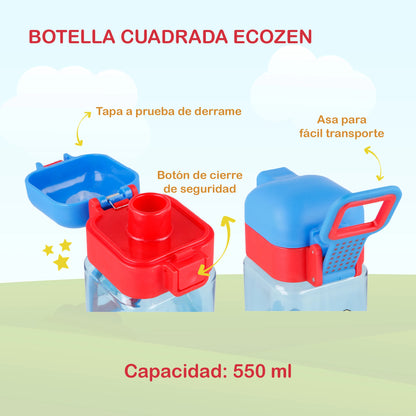 Botella Ecozen Square Super Mario con Cierre de Seguridad