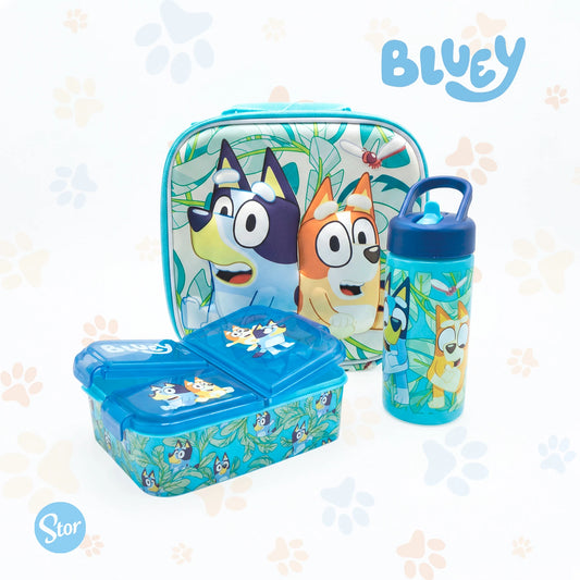 Set Bluey 3D con Lonchera Térmica, Sandwichera y Botella
