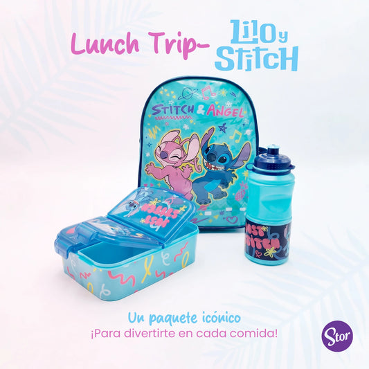 Set Stitch con Lonchera de Correas, Sandwichera y Botella