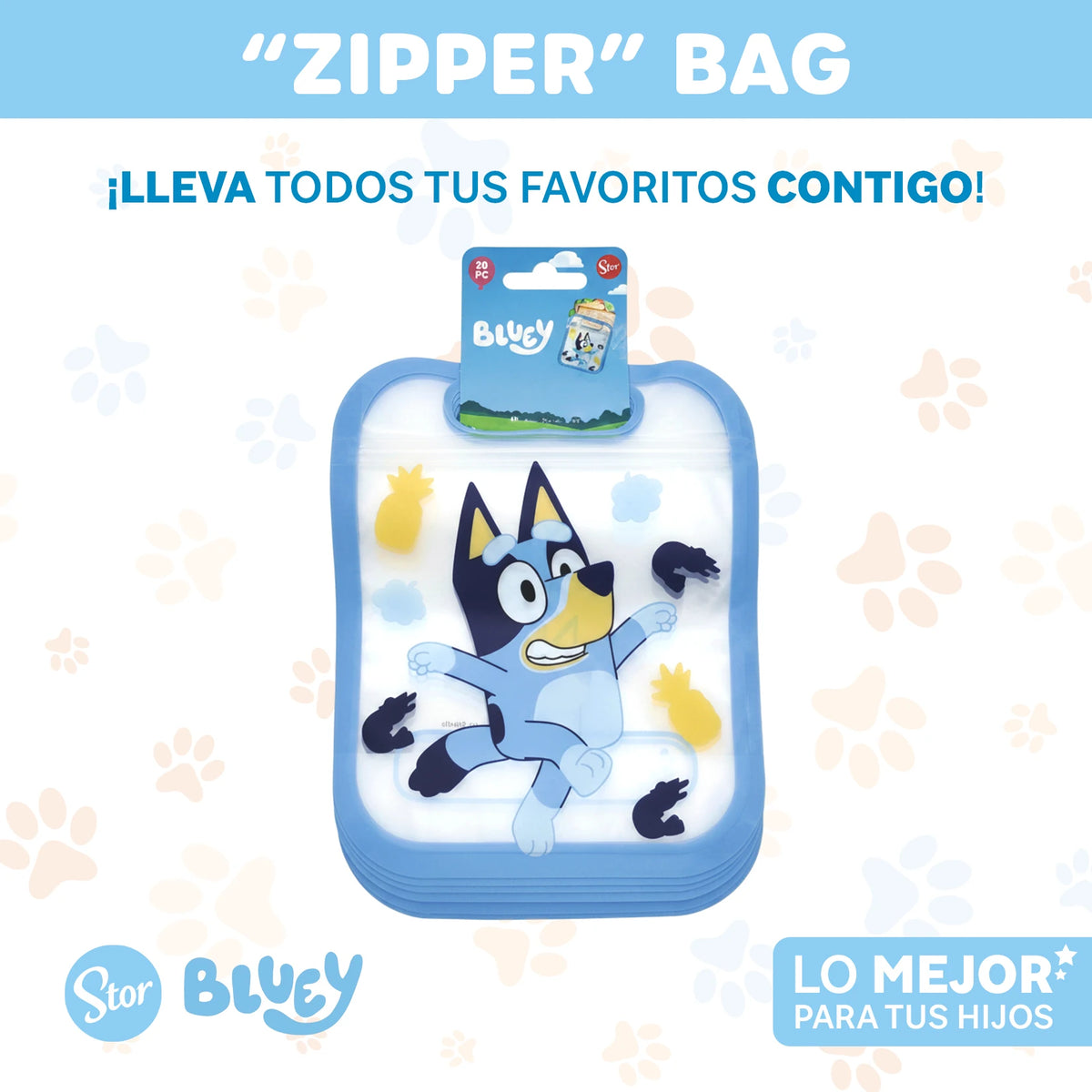 Bolsas Herméticas Bluey Set de 20 Piezas