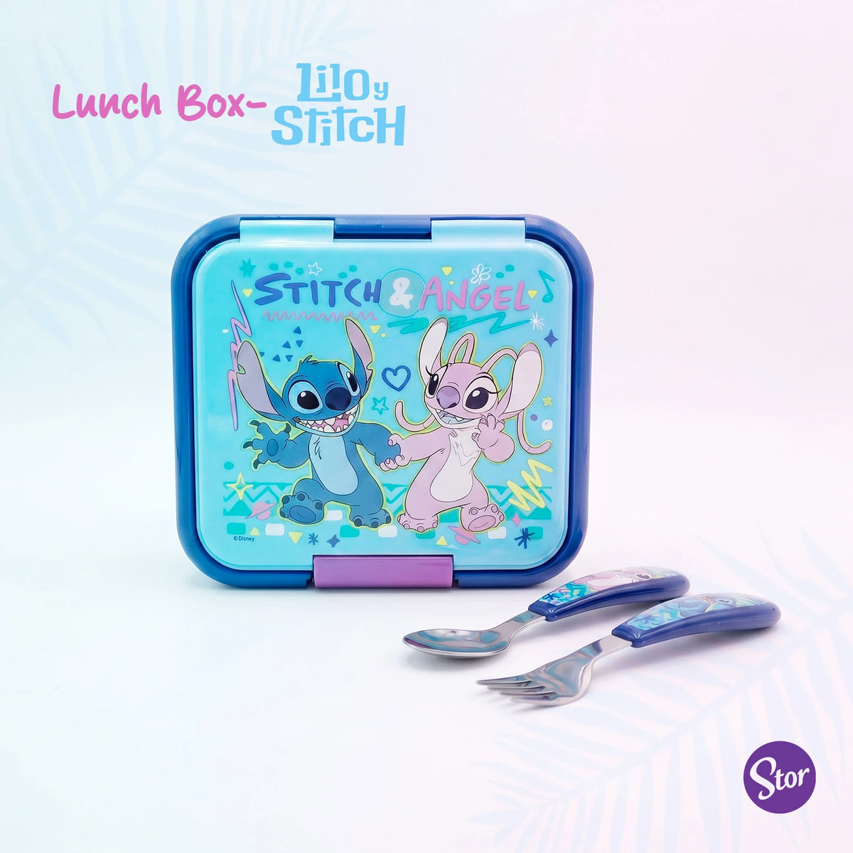 Lonchera Multicompartimento Disney Stitch con Cubiertos