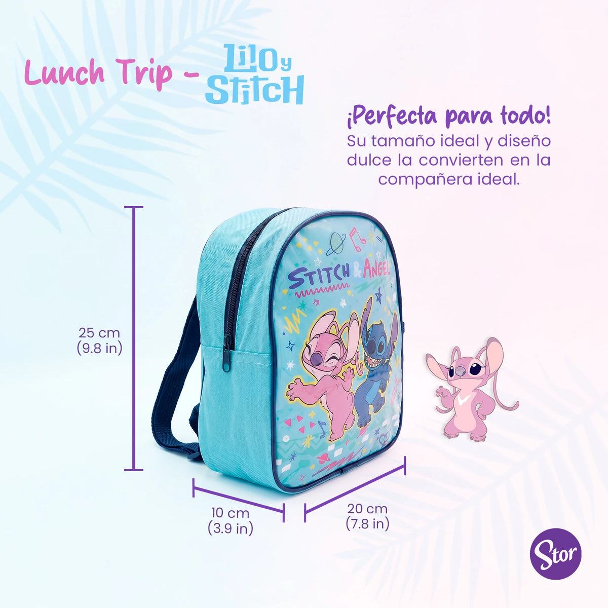 Set Stitch con Lonchera de Correas, Sandwichera y Botella