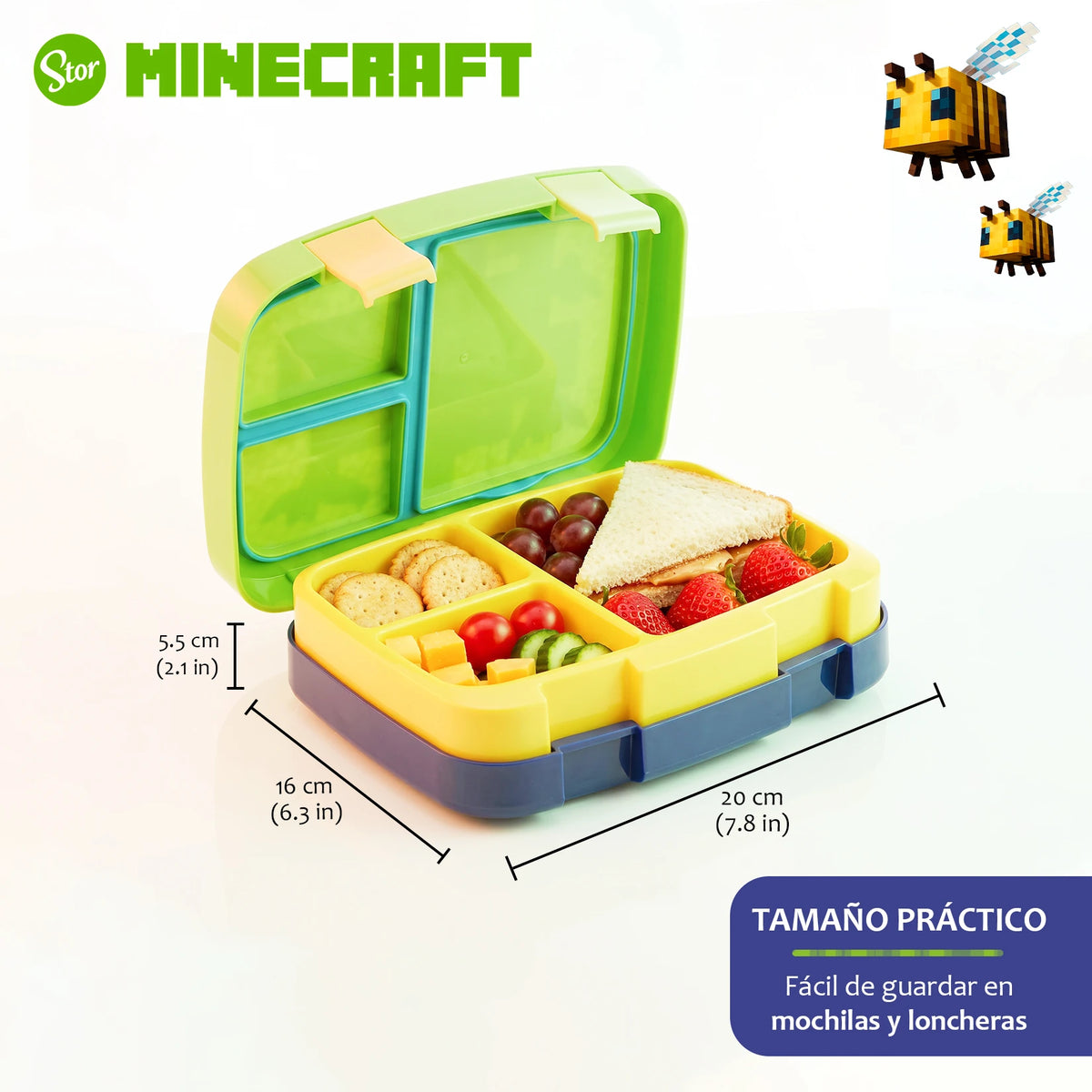Sandwichera BentoPro Minecraft Multicompartimento