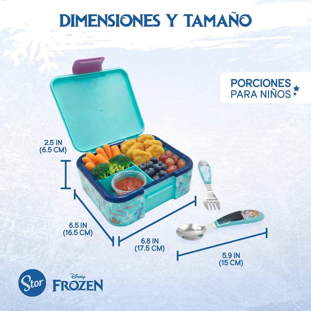 Lonchera Multicompartimento Disney Frozen con Cubiertos