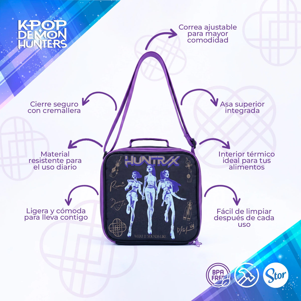 Set KPop Demon Hunters con Lonchera Térmica y Sandwichera