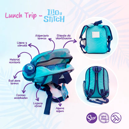 Set Stitch con Lonchera de Correas, Sandwichera y Botella