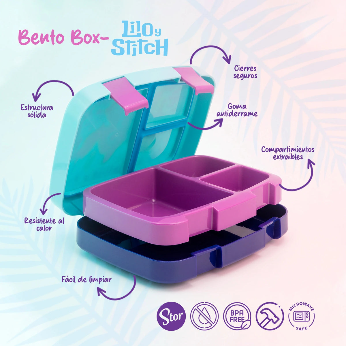 Sandwichera BentoPro Stitch Multicompartimento