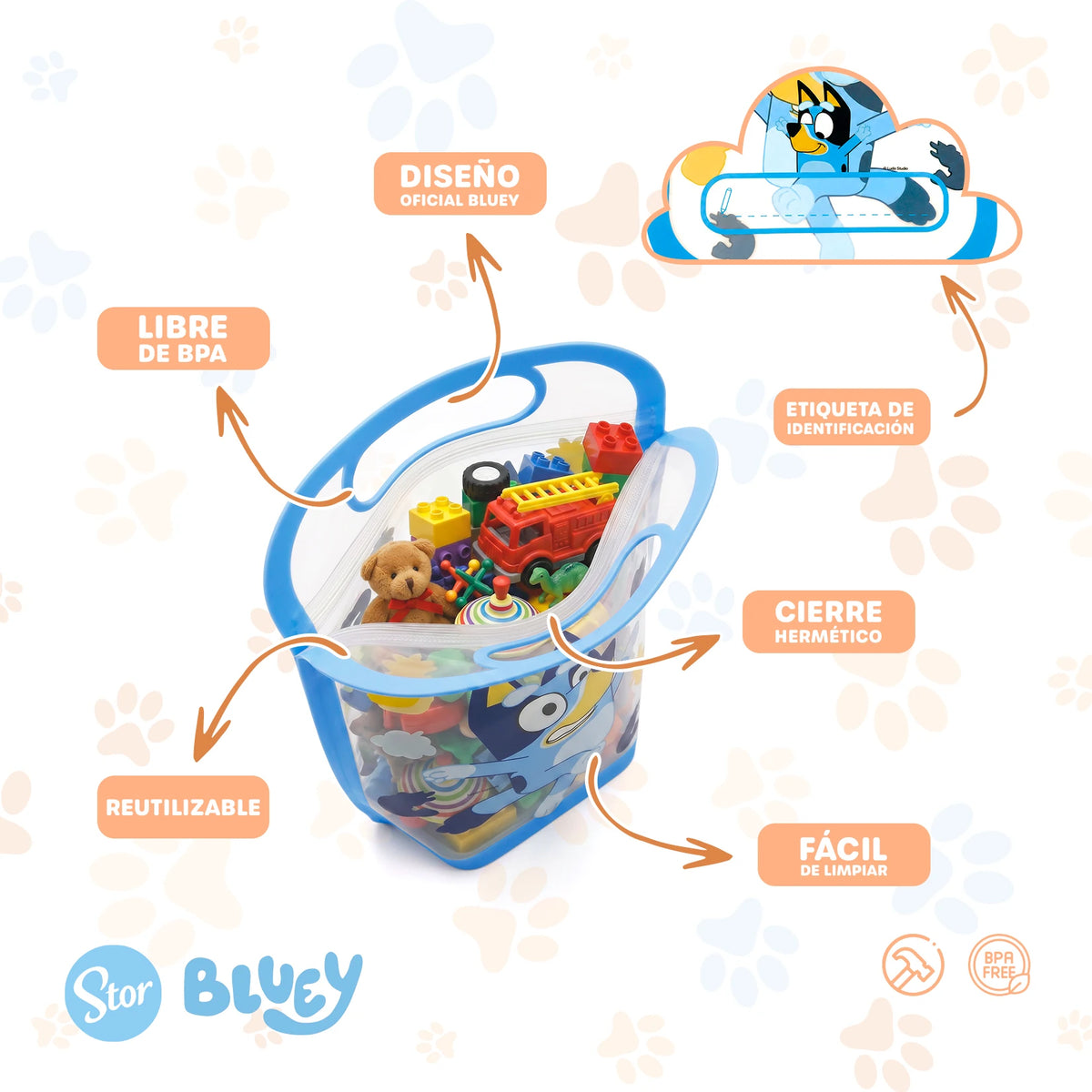Bolsas Herméticas Bluey Set de 20 Piezas