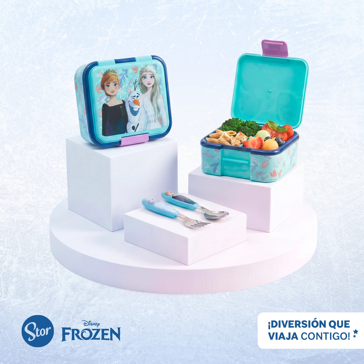 Lonchera Multicompartimento Disney Frozen con Cubiertos