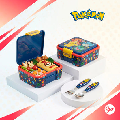 Lonchera Multicompartimento Pokémon con Cubiertos