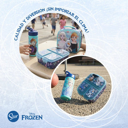Set Frozen 3D con Lonchera Térmica, Sandwichera y Botella