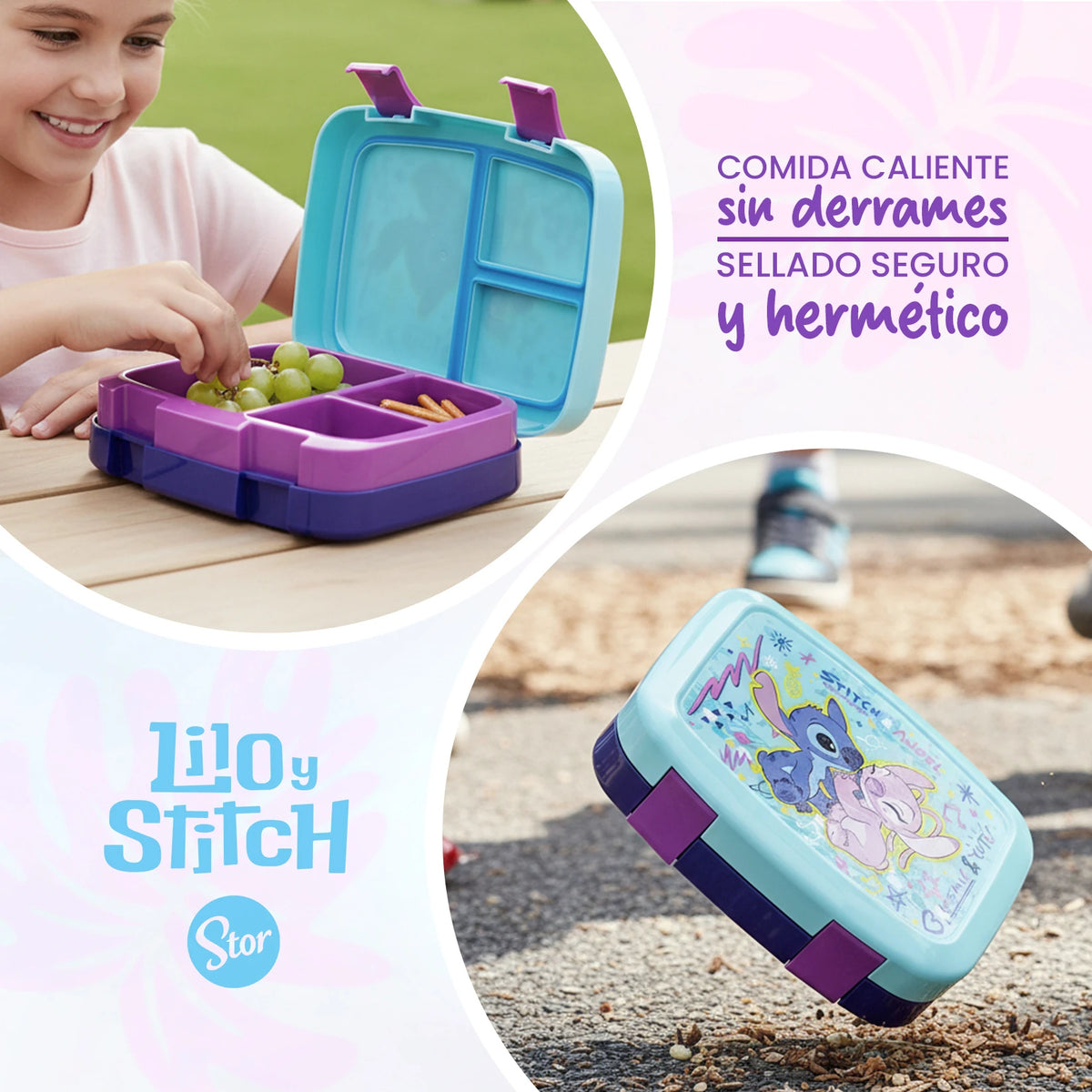 Sandwichera BentoPro Stitch Multicompartimento