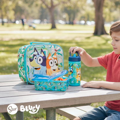 Set Bluey 3D con Lonchera Térmica, Sandwichera y Botella