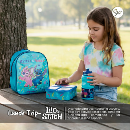 Set Stitch con Lonchera de Correas, Sandwichera y Botella