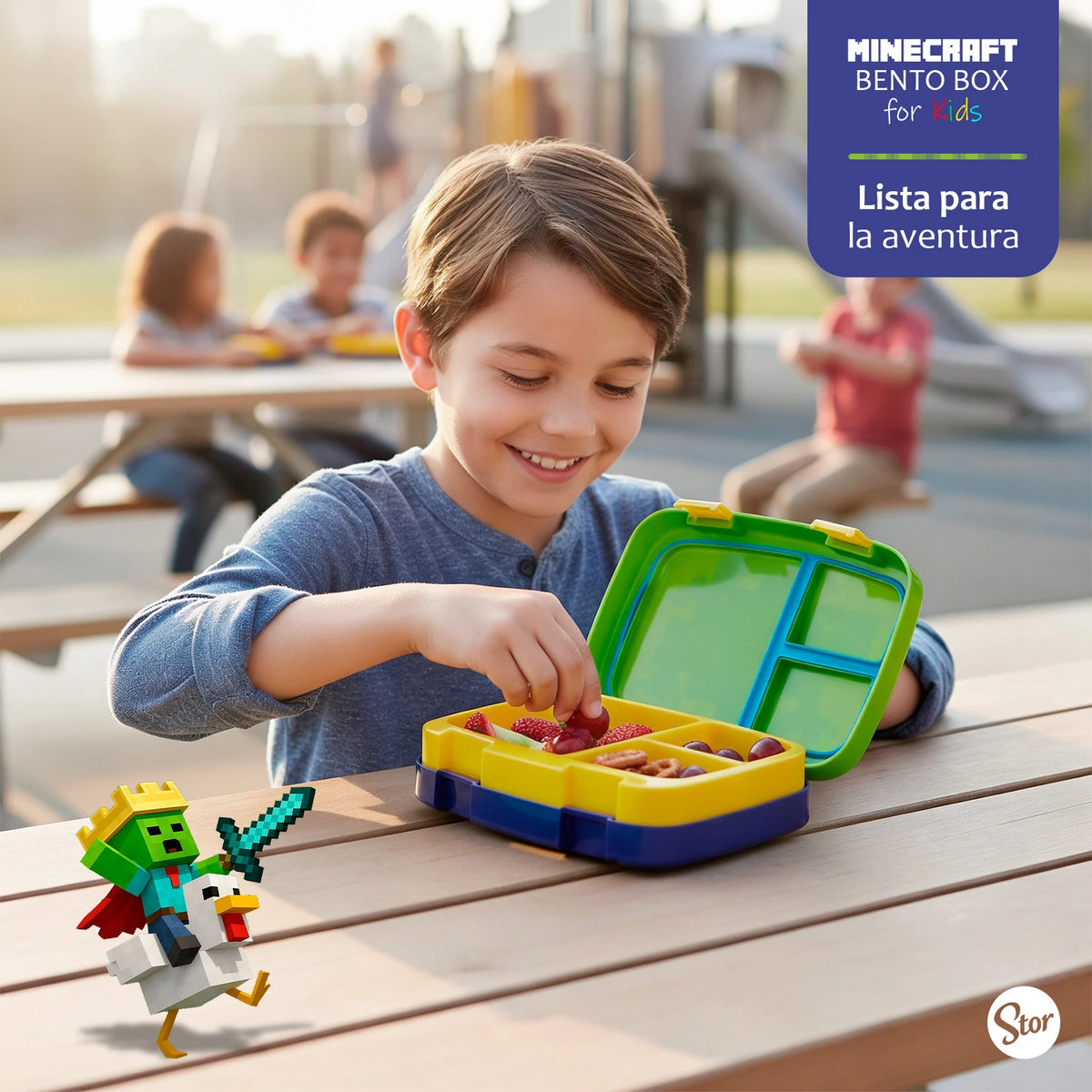 Sandwichera BentoPro Minecraft Multicompartimento