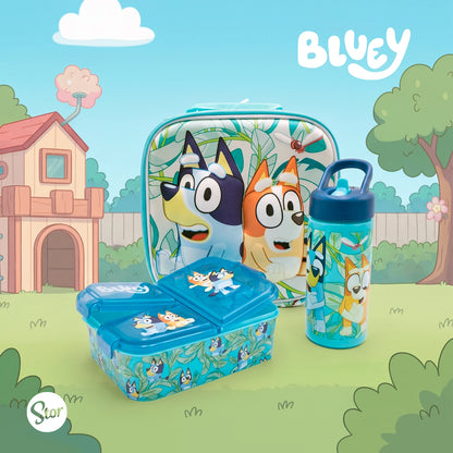 Set Bluey 3D con Lonchera Térmica, Sandwichera y Botella