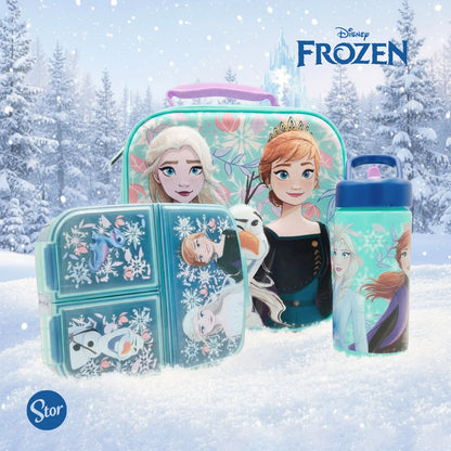 Set Frozen 3D con Lonchera Térmica, Sandwichera y Botella