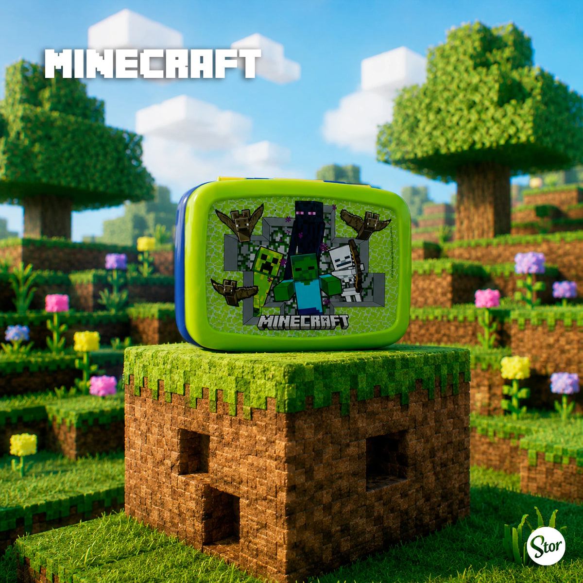 Sandwichera BentoPro Minecraft Multicompartimento