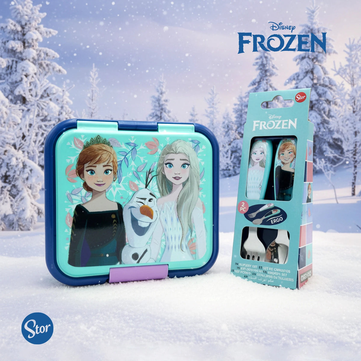 Lonchera Multicompartimento Disney Frozen con Cubiertos