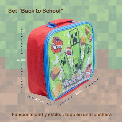 Set Regreso a Clases Minecraft, 3 Piezas